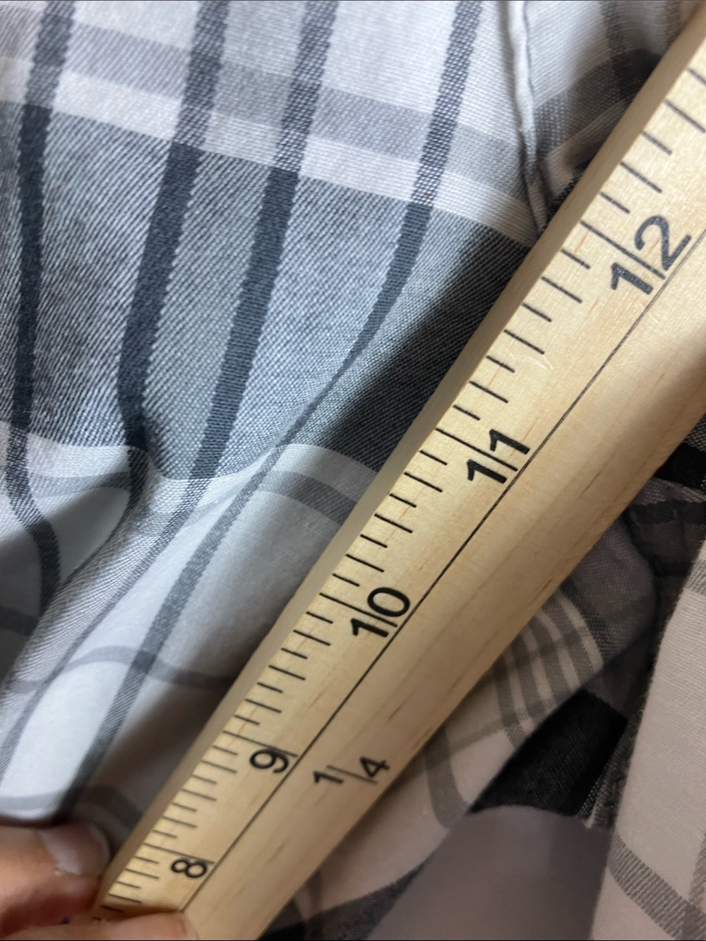 St. John's Bay Black and White Plaid Flat-Front Shorts - Picture 6 of 9